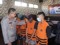 Kurang lebih 1×24 jam Polres Lampung Selatan, Menangkap Empat pelaku penusukan 