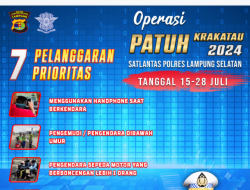 Tertib berlalulintas, 14 Hari Operasi Patuh Krakatau 2024 Polres Lampung Selatan