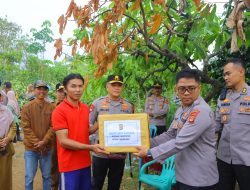 Tinjau Lokasi Bencana Angin Kencang di Sukoharjo Pringsewu, Kapolda Berikan Tali Asih