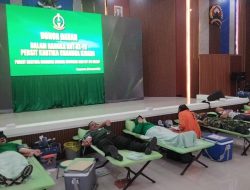 Persit KCK Koorcab Rem 071 Baksos Donor Darah HUT ke-79 Persit KCK