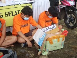 Polres Lamsel Gagalkan Penyelundupan 16 Kg Ganja, Dua Tersangka Ditangkap