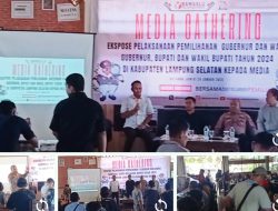 Ratusan Wartawan Hadiri Acara Media Gathering Bawaslu Lamsel, Tema Ekspose Pelaksanaan Pemilihan Pilkada 2024