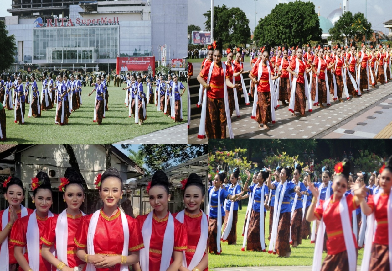 Tarian Banyumas Megot Meriahkan upacara Hari Jadi ke 454 Kabupaten Banyumas 