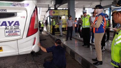 Satgas Operasi Keselamatan Candi Kembali Gelar Rampcheck di Terminal Mangkang