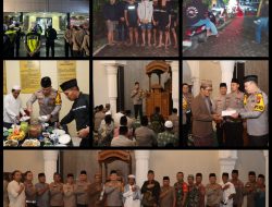 Pimpin Patroli Skala Besar, Kapolres Tulungagung Sahur Bersama dan Safari Subuh di Rejotangan