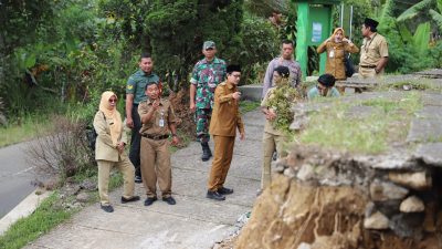 Wabup Monitoring Sejumlah Titik Longsor di Kecamatan Kaligesing
