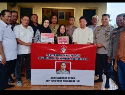 Alumni Seba Polri 93,94 Serahkan Santunan untuk Keluarga AKP Anumerta Lusianto