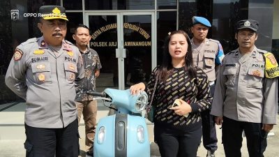 Korban Pencurian Sampaikan Terima Kasih kepada Kapolsek Arjawinangun atas Pengungkapan Kasus dan Pengembalian Motor