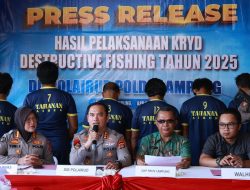 Kerugian Capai Miliaran Rupiah, Polda Lampung Ungkap 7 Kasus Destructive Fishing Selama Tiga Bulan