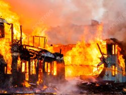 Dua Rumah Hangus Terbakar di Kedamaian Bandar Lampung, Polisi Imbau Warga Waspada