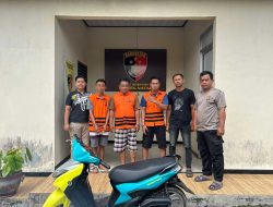 Polisi Tangkap, Tiga Orang Pelaku Pencurian Motor diLamsel 