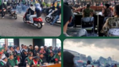 Tuntut Transparansi dan Penegakan Hukum atas Ponpes Ilegal, Ribuan GPK Tepi Barat Kepung Kantor Kemenag Magelang