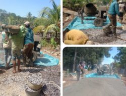 Pemdes Pampang Tangguk Jaya Realisasikan DD TA 2025, Bangun Jalan Rigid Beton di Dusun 5