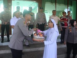 Jelang Peringatan kenaikan Yesus Kristus, Personil Polri Silaturahmi di Retret Ngisonando Kalianda