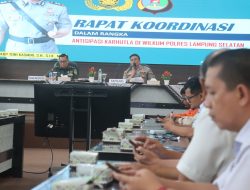 Polres Lamsel Gandeng Lintas Instansi Gelar Rapat Koordinasi Antisipasi Bencana