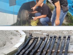Polsek Natar Tangkap Komplotan Pencuri Onderdil Bus Dinas Perhubungan Lampung