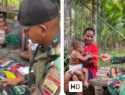 Pelayanan Kesehatan Gratis, Satgas Yonif 131/Brajasakti, Selalu Bantu Kesulitan Masyarakat Perbatasan Papua