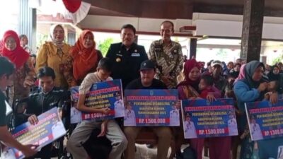 Pemkab Nganjuk Salurkan Bantuan Rp1,5 Juta ke 325 Penyandang Disabilitas