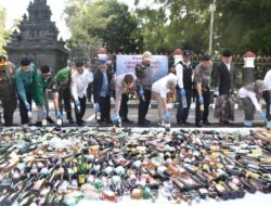 Ribuan Botol Miras Dimusnahkan di Wonosobo, Pemkab Tegaskan Komitmen Lindungi Generasi Muda