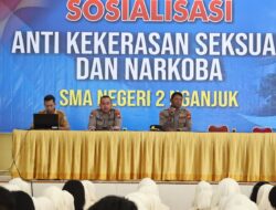 Polres Nganjuk Sosialisasikan Penanggulangan Kekerasan Seksual dan Narkoba di SMAN 2 Nganjuk