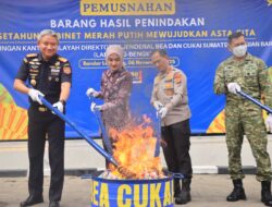 Puluhan Juta Batang Rokok Dan Ribuan Liter Miras Dimusnahkan, Polda Lampung Dan Beacukai Sinergi Berantas Barang Ilegal