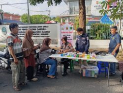 Polresta Cirebon Gelar Bakti Sosial Kesehatan Pengobatan Gratis di CFD Sumber