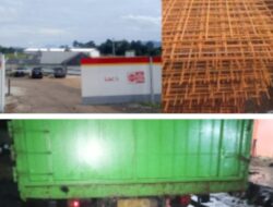 Mobil Truck Fuso Diduga Mengangkut dan Akan Menjual Besi Glondongan Dari PT HKA Tanjung Bintang