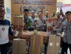 Polres Indramayu Gencar Razia Jelang Pilwu, Ratusan Botol Miras dan Knalpot Brong Disita
