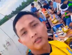 Jadi Sorotan Publik, Camat Bersama Rombongan Pamer Makan – makan di Lokasi Banjir