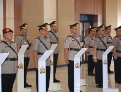 9 Pejabat Utama Dan 4 Kapolres Berganti, Kapolda Lampung Gelar Upacara Serah Terima Jabatan