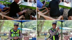 Satlantas Lamsel Edukasi Kepada Masyarakat Didepan Masjid Agung, Soal Tertib Berlalulintas
