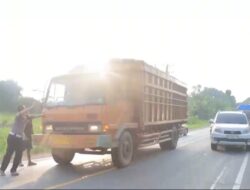 Kolaborasi Antara Polri Dan masyarakat Berhasil Hentikan Truk Rem Blong, Cegah Korban Jiwa
