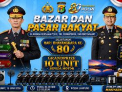 Bertabur Grand Prize, Sambut HUT Bhayangkara ke-80, Polda Lampung Gelar Bazar hingga Olahraga Bersama