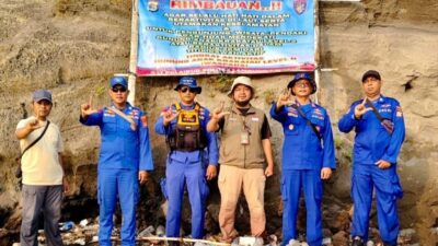 Polda Lampung Pasang Papan Imbauan Waspada, Nelayan Diminta Jauhi Kawasan Gunung Anak Krakatau