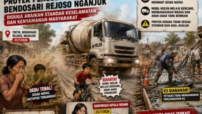 Warga Murka! Proyek Pengecoran di Tritik Bendosari Rejoso.Diduga Abaikan Keselamatan dan Kenyamanan Masyarakat