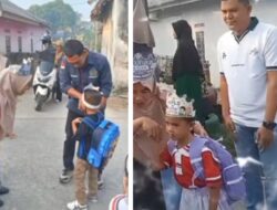 MOMEN PENUH MAKNA! Bapak-Bapak Ramai Mengantar Anak Masuk Sekolah Pertama di PAUD Ceria Desa Kunjir