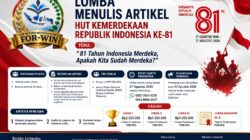 For-WIN Mengadakan Lomba Penulisan Artikel Dengan Tema : 81 Tahun RI Merdeka, Apakah Kita Sudah Merdeka?