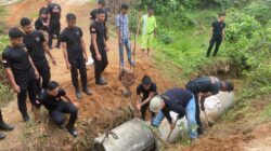 Brimob Lampung Bangun Jembatan Penghubung, Warga Rasakan Manfaatnya