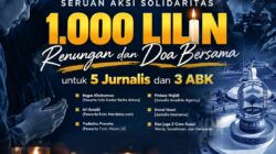 JURNALIS DAN MASYARAKAT LAMSEL DIAJAK NYALAKAN LILIN: DOA’ KAN 5 JURNALIS DAN 3 ABK YANG HILANG DI SELAT SUNDA