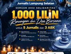 JURNALIS DAN MASYARAKAT LAMSEL DIAJAK NYALAKAN LILIN: DOA’ KAN 5 JURNALIS DAN 3 ABK YANG HILANG DI SELAT SUNDA