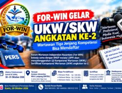 For-WIN Gelar UKW/SKW Angkatan ke-2 , Pendaftaran Dibuka Hingga 28 Oktober 2026