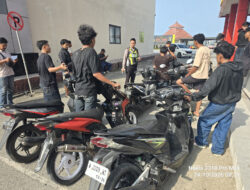 8 Motor Diamankan, Balap Liar di Depan GOR Way Handak Dibubarkan Polisi