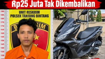 Pria di Tanjung Bintang Ditangkap, Usai Pinjam Paksa Motor Honda Tak Dikembalikan