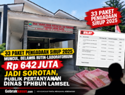 Muncul 33 Paket Pengadaan SIRUP 2025, Belanja Rutin‑Laboratorium, Total Anggaran Rp 642 Juta, Dipertanyakan Publik